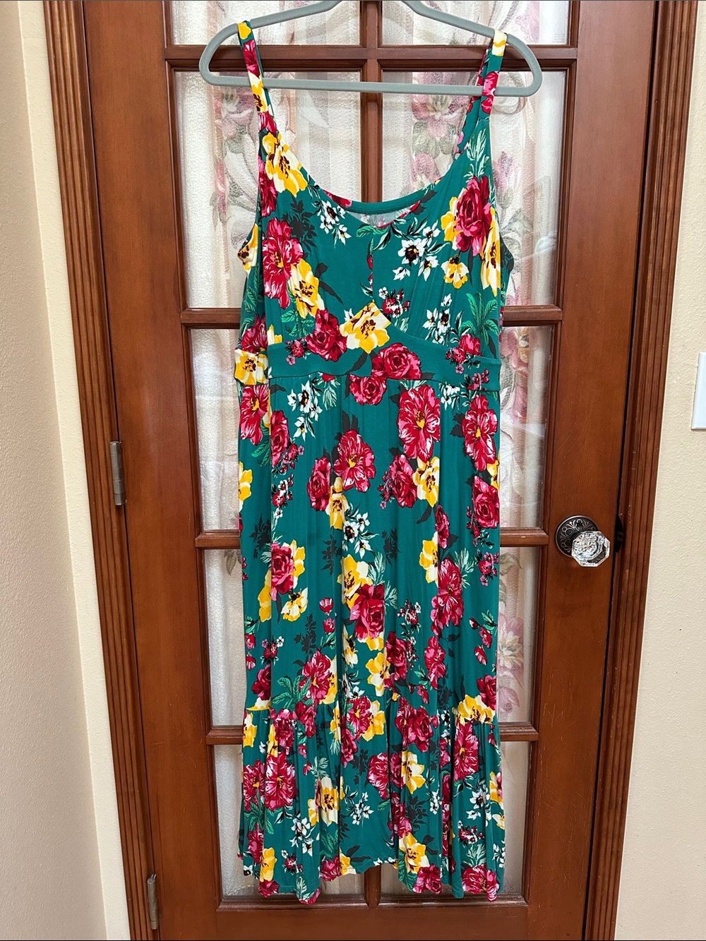 torrid Teal Floral Super Soft Maxi Dress with pockets